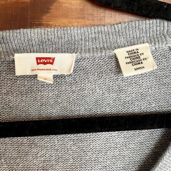 Levi's Gray Button Up Cotton/ Wool Cardigan size Small - Picture 2 of 5